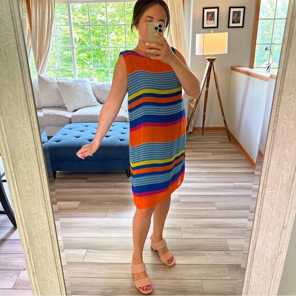 Bisou Bisou Dresses & Skirts - BISOU BISOU  bright striped colorful dress 14